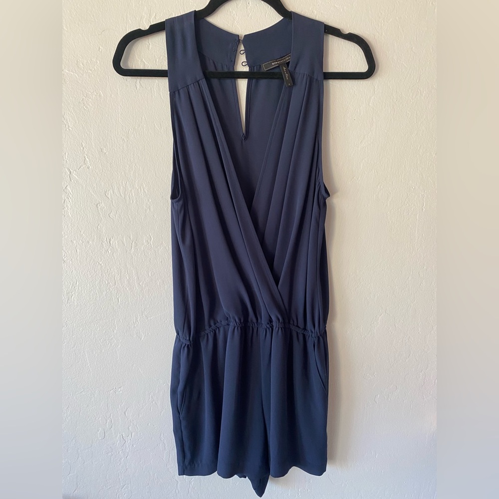 BCBGMaxazria Navy Blue Romper